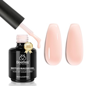 Beetles Builder Gel for Nails-8 in 1 Natural Nude Translucent Color, Thickening Strengthening Building Instant Apex,Beginner-Friendly DIY Salon at Home, UV & LED Lamp Cured Needed(A2-Sheer Light Pink)