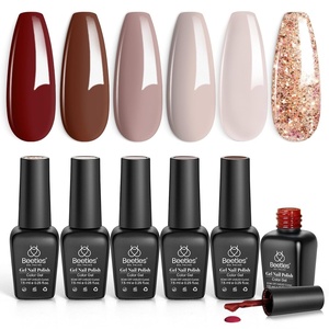 Beetles Cat Eye Gel Nail Polish Set, 6 Colors Brown Purple Glitter Nude Sparkle Stunning Champagne Burgundy Gold lavender Magnetic Effect Nail U v Gel Polish Art Design Gifts for Women(0-0-0-Smooth Hazelnut)