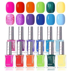 Beetles Cocktails Neon Nail Polish Set, 12 Colors Quick Dry Regular Polish Kit Hot Pink Green Blue Yellow Red, Spring Gift for Women(Tropical Twist)