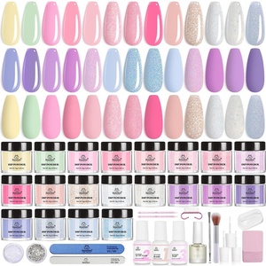 Beetles Dip Powder Nail Kit Starter, 40pcs 20 Colors Acrylic Dip-Manicure-Powders Includes Dipping Powder, Liquid Set, Nail Tools, Rhinestones, Beads for Summer Nail Art Lightflow Diary Collection(Pastel Playbook)