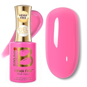 Beetles French Tip Gel Polish – Ink Snow Twins with Base Coat Top Coat, 2 Colors HEMA-Free Black & White Gel Nail Polish Set, Soak Off UV LED French Nail Kit, Summer Nails for Beginner & Professional(B – Creme Pink | Blush Popper)