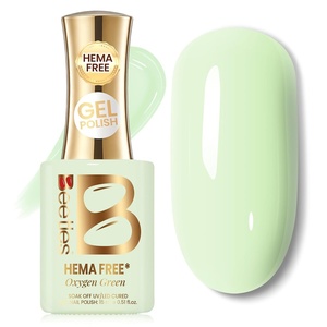 Beetles French Tip Gel Polish – Ink Snow Twins with Base Coat Top Coat, 2 Colors HEMA-Free Black & White Gel Nail Polish Set, Soak Off UV LED French Nail Kit, Summer Nails for Beginner & Professional(H – Creme Green | Oxygen Green)