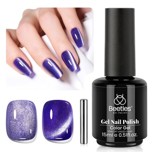 Beetles French Tip Gel Polish Set – Summer White Pink Gel Nail Polish Set 15ML Full Size Soak Off UV LED with 2 Styles Classic French Nail Art Sticker Sheets Manicure DIY Home Salon Gifts for Women(J – Velvet Purple | Celestial Veil)