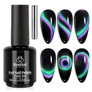 Beetles French Tip Gel Polish Set – Summer White Pink Gel Nail Polish Set 15ML Full Size Soak Off UV LED with 2 Styles Classic French Nail Art Sticker Sheets Manicure DIY Home Salon Gifts for Women(G – Velvet Black | Galaxy Drift)