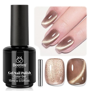 Beetles French Tip Gel Polish Set – Summer White Pink Gel Nail Polish Set 15ML Full Size Soak Off UV LED with 2 Styles Classic French Nail Art Sticker Sheets Manicure DIY Home Salon Gifts for Women(I – Velvet Brown | Velvet Cinnamon)