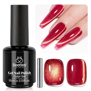 Beetles French Tip Gel Polish Set – Summer White Pink Gel Nail Polish Set 15ML Full Size Soak Off UV LED with 2 Styles Classic French Nail Art Sticker Sheets Manicure DIY Home Salon Gifts for Women(C – Velvet Red | Twilight Toast)