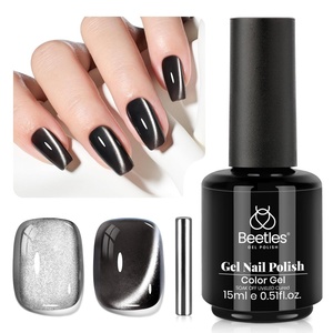 Beetles French Tip Gel Polish Set – Summer White Pink Gel Nail Polish Set 15ML Full Size Soak Off UV LED with 2 Styles Classic French Nail Art Sticker Sheets Manicure DIY Home Salon Gifts for Women(G – Velvet Black | Midnight Sands)