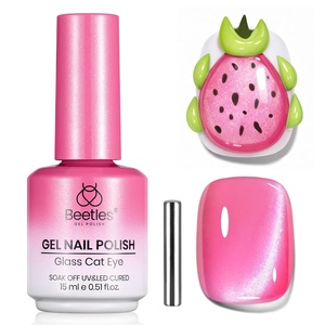 Beetles French Tip Gel Polish Set – Summer White Pink Gel Nail Polish Set 15ML Full Size Soak Off UV LED with 2 Styles Classic French Nail Art Sticker Sheets Manicure DIY Home Salon Gifts for Women(B – Glassy Pink | Pitaya Glow)