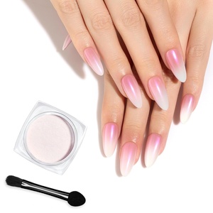 Beetles Gel Polish Sliver Chrome Nail Powder, Mirror Metallic Effect Premium Salon Nail Glitter Manicure Pigments for Nail Art Design, 0.04oz/1g(1g Dreamlike Glow)