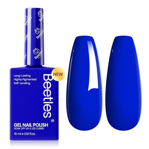 Beetles Hot Pink Gel Polish – Blush Popper 15ML Full Size/0.51Fl Oz, HEMA-Free Neon Pink Gel Nail Polish, Soak Off UV LED Lamp Bright Summer Nails Art, Manicure Salon DIY Neon Nails(D – Creme Blue | Noble Night)