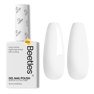 Beetles Hot Pink Gel Polish – Blush Popper 15ML Full Size/0.51Fl Oz, HEMA-Free Neon Pink Gel Nail Polish, Soak Off UV LED Lamp Bright Summer Nails Art, Manicure Salon DIY Neon Nails(A – Creme White | Pure Elegance)