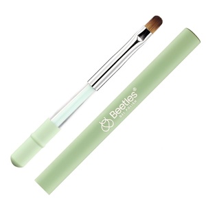 Beetles Nail Art Brushes, Clean Up Brush Gel Polish Nail Art Design Pen Painting Tools Fingernail Brush Nail Cleaning Brush Nail Art Liner Brush and Nail Dotting Pen Salon Diy at Home(1-Oval Clean Up Brush)