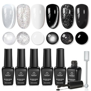 Beetles Nude Gel Polish Set – Symphony 6 Colors Neutral Pink Brown Glitter Skin tone Shades, Soak Off UV LED Manicure Kit DIY Art Design Gift for Women(0-0 Twilight Gleam)