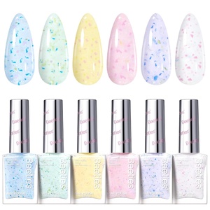 Beetles Pearl Nail Polish Set Mermaid Glow, 6 Colors Shimmer Pearl Pink Purple Quick Dry Nail Polish Long Lasting DIY Manicure Gift for Girls Women Nail Strengthener Polish(0-Butter Kiss)