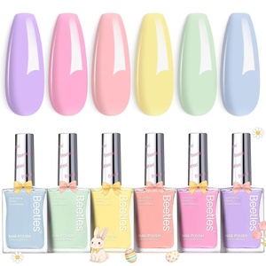 Beetles Pearl Nail Polish Set Mermaid Glow, 6 Colors Shimmer Pearl Pink Purple Quick Dry Nail Polish Long Lasting DIY Manicure Gift for Girls Women Nail Strengthener Polish(Pastel Reverie)