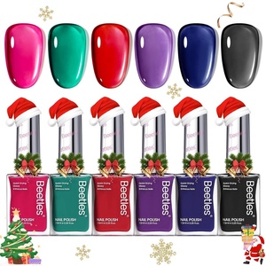 Beetles Pearl Nail Polish Set Mermaid Glow, 6 Colors Shimmer Pearl Pink Purple Quick Dry Nail Polish Long Lasting DIY Manicure Gift for Girls Women Nail Strengthener Polish(Enchanted Night)