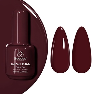 Beetles Pink Gel Nail Polish 15ml Silk Rosettes Nail Art Soak Off Manicure Salon DIY UV Lamp Cured Gift for Women(C – Creme Red | Blanchett Maroon)