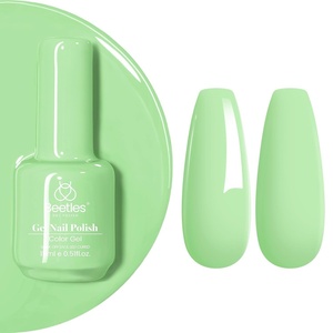 Beetles Pink Gel Nail Polish 15ml Silk Rosettes Nail Art Soak Off Manicure Salon DIY UV Lamp Cured Gift for Women(H – Creme Green | Spring Buds)