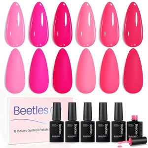 Beetles Purple Gel Polish Set – Lalic Reverie Collection, Purple Blue Summer Colors Gel Trendy Colors Soak Off LED Nail Gel Manicure Kit for DIY at Home Salon(Summer Heartbeat)
