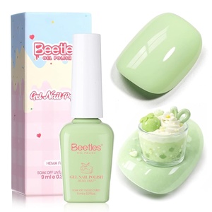 Beetles Summer Voyage Neon Gel Nail Polish Set – 9ML 6 Colors Specials Jelly Gel Nail Polish Kit Sheer Gel with Sticker Nail Accessories Soak Off UV Salon DIY at Home Manicure Gift for Women(H – Creme Green | Taste of Spring Matcha Mousse)
