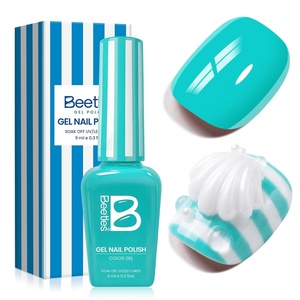 Beetles Summer Voyage Neon Gel Nail Polish Set – 9ML 6 Colors Specials Jelly Gel Nail Polish Kit Sheer Gel with Sticker Nail Accessories Soak Off UV Salon DIY at Home Manicure Gift for Women(0-Ocean Shade)