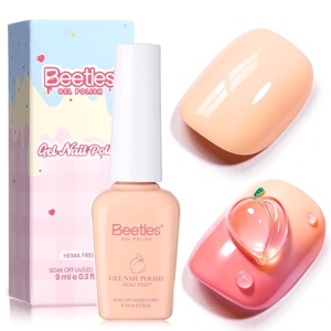 Beetles Summer Voyage Neon Gel Nail Polish Set – 9ML 6 Colors Specials Jelly Gel Nail Polish Kit Sheer Gel with Sticker Nail Accessories Soak Off UV Salon DIY at Home Manicure Gift for Women(M – Creme Orange | Taste of Spring Sweetie Peach)