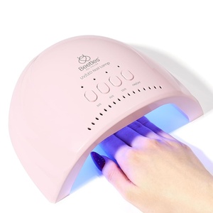 Beetles UV Nail Lamp – LED Nail Lamp with 3 Timer 30/60/120s UV Light for Gel Nails Smart Sensor Nails Dryer for Fast Curing Gel Polish Top Coat and Base Coat, DIY Salon Manicure Art Tools, Pink(UV Nail Lamp for Hands & Feet Pink)