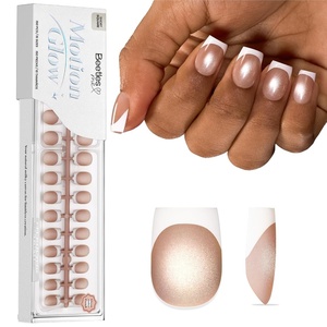Beetles X Press Cat Eye Nails – Bubble Aurora | 7 Colors Medium Almond Press On Nails | 16 Sizes 224 Pcs Natural Salon Quality Soft Nail Gel Art DIY For Women(006-Short Square – Glassy Amber French)