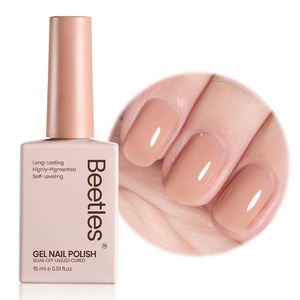 Beetles Yellow Gel Polish – Lemon Chiffon 15ML/0.51Fl Oz, Pastel Yellow Gel Nail Polish, Soak Off UV LED Lamp Nails Art, Long-Lasting Manicure Salon DIY Home Bright Summer Nails(Mocha Mouse Cake)