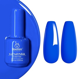 Beetles Yellow Gel Polish – Lemon Chiffon 15ML/0.51Fl Oz, Pastel Yellow Gel Nail Polish, Soak Off UV LED Lamp Nails Art, Long-Lasting Manicure Salon DIY Home Bright Summer Nails(D – Creme Blue | Electric Punk)