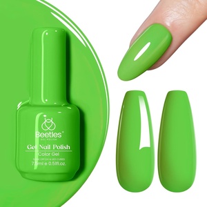 Beetles Yellow Gel Polish – Lemon Chiffon 15ML/0.51Fl Oz, Pastel Yellow Gel Nail Polish, Soak Off UV LED Lamp Nails Art, Long-Lasting Manicure Salon DIY Home Bright Summer Nails(H – Creme Green | Forest Green)