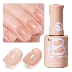 Beetles Yellow Gel Polish – Lemon Chiffon 15ML/0.51Fl Oz, Pastel Yellow Gel Nail Polish, Soak Off UV LED Lamp Nails Art, Long-Lasting Manicure Salon DIY Home Bright Summer Nails(B – Sheer Pink | Bare Mocha)