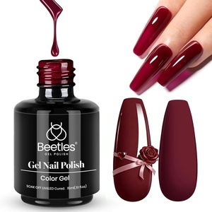 Beetles Yellow Gel Polish – Lemon Chiffon 15ML/0.51Fl Oz, Pastel Yellow Gel Nail Polish, Soak Off UV LED Lamp Nails Art, Long-Lasting Manicure Salon DIY Home Bright Summer Nails(C – Creme Red | Oxblood Red)