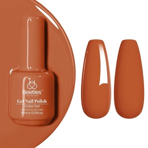 Beetles Yellow Gel Polish – Lemon Chiffon 15ML/0.51Fl Oz, Pastel Yellow Gel Nail Polish, Soak Off UV LED Lamp Nails Art, Long-Lasting Manicure Salon DIY Home Bright Summer Nails(I – Creme Brown | Burnt Orange)