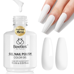 Beetles Yellow Gel Polish – Lemon Chiffon 15ML/0.51Fl Oz, Pastel Yellow Gel Nail Polish, Soak Off UV LED Lamp Nails Art, Long-Lasting Manicure Salon DIY Home Bright Summer Nails(Snowdrop White Gel Polish)