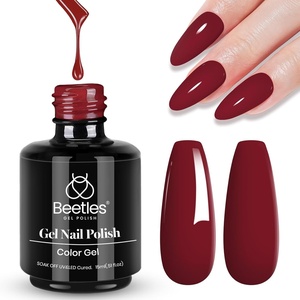 Beetles Yellow Gel Polish – Lemon Chiffon 15ML/0.51Fl Oz, Pastel Yellow Gel Nail Polish, Soak Off UV LED Lamp Nails Art, Long-Lasting Manicure Salon DIY Home Bright Summer Nails(C – Creme Red | Antique Ruby)