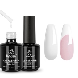 Beetles Yellow Gel Polish – Lemon Chiffon 15ML/0.51Fl Oz, Pastel Yellow Gel Nail Polish, Soak Off UV LED Lamp Nails Art, Long-Lasting Manicure Salon DIY Home Bright Summer Nails(White (2 Pcs))