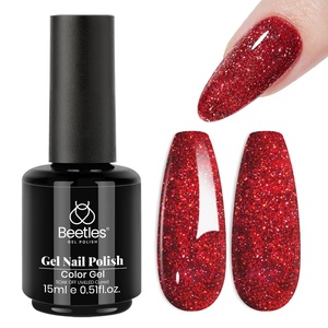 Beetles Yellow Gel Polish – Lemon Chiffon 15ML/0.51Fl Oz, Pastel Yellow Gel Nail Polish, Soak Off UV LED Lamp Nails Art, Long-Lasting Manicure Salon DIY Home Bright Summer Nails(C – Flakie Red | Red Reign)
