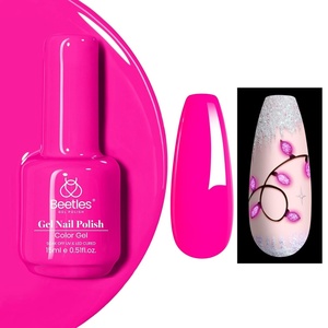 Beetles Yellow Gel Polish – Lemon Chiffon 15ML/0.51Fl Oz, Pastel Yellow Gel Nail Polish, Soak Off UV LED Lamp Nails Art, Long-Lasting Manicure Salon DIY Home Bright Summer Nails(B – Glow Pink | Luminous Pink)