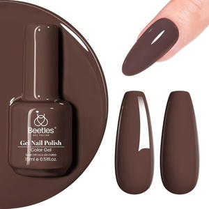 Beetles Yellow Gel Polish – Lemon Chiffon 15ML/0.51Fl Oz, Pastel Yellow Gel Nail Polish, Soak Off UV LED Lamp Nails Art, Long-Lasting Manicure Salon DIY Home Bright Summer Nails(I – Creme Brown | Gray Brown)