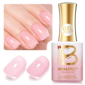 Beetles Yellow Gel Polish – Lemon Chiffon 15ML/0.51Fl Oz, Pastel Yellow Gel Nail Polish, Soak Off UV LED Lamp Nails Art, Long-Lasting Manicure Salon DIY Home Bright Summer Nails(B – Sheer Pink | Dawn Petals)