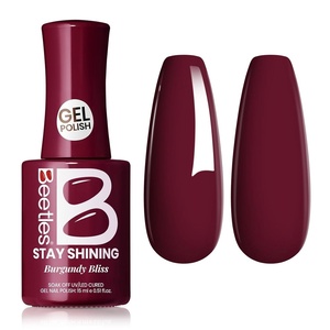 Beetles Yellow Gel Polish – Lemon Chiffon 15ML/0.51Fl Oz, Pastel Yellow Gel Nail Polish, Soak Off UV LED Lamp Nails Art, Long-Lasting Manicure Salon DIY Home Bright Summer Nails(C – Creme Red | Burgundy Bliss)