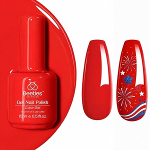 Beetles Yellow Gel Polish – Lemon Chiffon 15ML/0.51Fl Oz, Pastel Yellow Gel Nail Polish, Soak Off UV LED Lamp Nails Art, Long-Lasting Manicure Salon DIY Home Bright Summer Nails(C – Creme Red | Scarlet Red)
