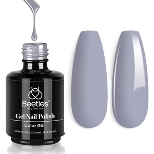 Beetles Yellow Gel Polish – Lemon Chiffon 15ML/0.51Fl Oz, Pastel Yellow Gel Nail Polish, Soak Off UV LED Lamp Nails Art, Long-Lasting Manicure Salon DIY Home Bright Summer Nails(N – Creme Grey | Whale Gray)