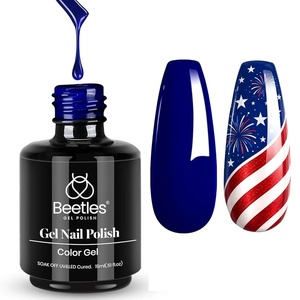 Beetles Yellow Gel Polish – Lemon Chiffon 15ML/0.51Fl Oz, Pastel Yellow Gel Nail Polish, Soak Off UV LED Lamp Nails Art, Long-Lasting Manicure Salon DIY Home Bright Summer Nails(D – Creme Blue | Midnight Ocean)