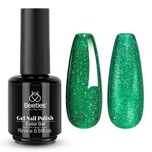 Beetles Yellow Gel Polish – Lemon Chiffon 15ML/0.51Fl Oz, Pastel Yellow Gel Nail Polish, Soak Off UV LED Lamp Nails Art, Long-Lasting Manicure Salon DIY Home Bright Summer Nails(H – Flakie Green | EverGleam)
