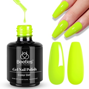 Beetles Yellow Gel Polish – Lemon Chiffon 15ML/0.51Fl Oz, Pastel Yellow Gel Nail Polish, Soak Off UV LED Lamp Nails Art, Long-Lasting Manicure Salon DIY Home Bright Summer Nails(H – Creme Green | Vibrant Lime)