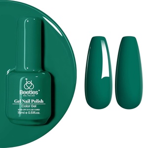 Beetles Yellow Gel Polish – Lemon Chiffon 15ML/0.51Fl Oz, Pastel Yellow Gel Nail Polish, Soak Off UV LED Lamp Nails Art, Long-Lasting Manicure Salon DIY Home Bright Summer Nails(Green Aventurine)