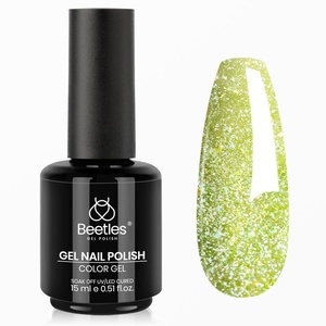 Beetles Yellow Gel Polish – Lemon Chiffon 15ML/0.51Fl Oz, Pastel Yellow Gel Nail Polish, Soak Off UV LED Lamp Nails Art, Long-Lasting Manicure Salon DIY Home Bright Summer Nails(H – Velvet Green | Pistachio Frappe)