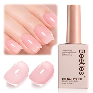 Beetles Yellow Gel Polish – Lemon Chiffon 15ML/0.51Fl Oz, Pastel Yellow Gel Nail Polish, Soak Off UV LED Lamp Nails Art, Long-Lasting Manicure Salon DIY Home Bright Summer Nails(Naked Rose)